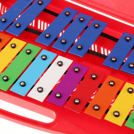 Cymbałki Dzwonki Chromatyczne szkolne 25 Tonowe w walizce instrumenty dla dzieci