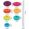 Zakręcona piramida wieża tęczowa montessori edukacyjna największa xxl 41cm